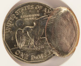 1999-P $1 SBA Dollar Double-Struck, 2nd Strike 75% Off-Center ANACS MS66 1999-P $1 SBA Dollar Double-Struck, 2nd Strike 75% Off-Center ANACS MS66