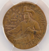 1976-D 25c Bicentennial Quarter Struck on Cent Planchet PCGS MS63 1976-D 25c Bicentennial Quarter Struck on Cent Planchet PCGS MS63