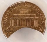 1965 1c Lincoln Cent 25% Curved Clip 2.04 Grams PCGS MS64 RB 1965 1c Lincoln Cent 25% Curved Clip 2.04 Grams PCGS MS64 RB