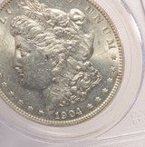 1904 $1 Morgan Dollar Large Laminated Planchet Obverse PCGS AU58 1904 $1 Morgan Dollar Large Laminated Planchet Obverse PCGS AU58