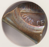 NGC 1c Lincoln Memorial Cent Foldover Strike MS66 NGC 1c Lincoln Memorial Cent Foldover Strike MS66