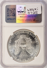 1995 $1 Silver Eagle Partial Collar Strike NGC MS69