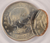 1999-P $1 SBA Dollar Double-Struck, 2nd Strike 80% Off-Center PCGS MS63