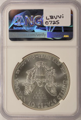 2015 $1 Silver Eagle Obverse Struck Thru NGC MS69
