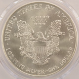 2001 $1 Silver Eagle Struck Thru Plastic Obverse PCGS MS69