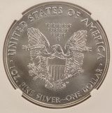 2020 $1 Silver Eagle Struck Thru Obverse NGC MS69