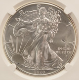 2020 $1 Silver Eagle Struck Thru Obverse NGC MS-69