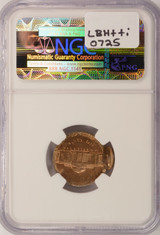 1980-P 5c Jefferson Nickel Double-Struck on Cent Planchet NGC MS64 Red