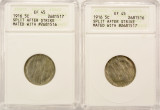 1916 5c Buffalo Nickel  (2 coins) Split Planchet After Strike Mated Pair ANACS EF45 1916 5c Buffalo Nickel  (2 coins) Split Planchet After Strike Mated Pair ANACS EF45