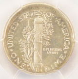 1942-S 10c Mercury Dime Uncentered Broadstruck PCGS MS63