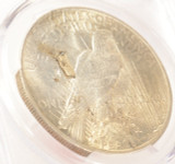 1923 $1 Peace Dollar Reverse Peeling Lamination PCGS MS62 1923 $1 Peace Dollar Reverse Peeling Lamination PCGS MS62