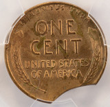 1939 1c Wheat Cent 5% Curved Clip PCGS MS64 RB