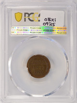 195X 1c Wheat Cent Struck Through Late Stage Die Cap Strike PCGS MS62 BN