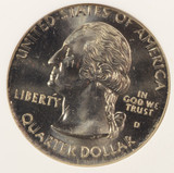 1999-D 25c Delaware Quarter Struck on 5c Planchet NGC MS64 1999-D 25c Delaware Quarter Struck on 5c Planchet NGC MS64