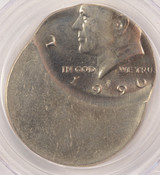1990-P 50c Kennedy Half Struck 50% Off-Center PCGS MS64