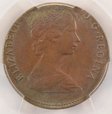 Canada 1980 25c Quarter Struck on 1c Planchet PCGS MS62 Brown Toning