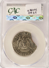 1971 50c Kennedy Half 15% Double Curved Clipped CACG MS63