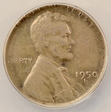 1950-S 1c Wheat Cent Struck on Silver 10c Planchet 2.46g ANACS EF45 Details