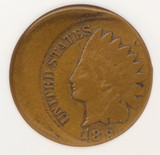 1891 1c Indian Cent Struck 20% Off-Center NGC VF30