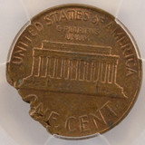 1963 1c Lincoln Cent 12% Ragged Clip PCGS AU58