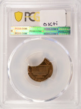 1960 1c Lincoln Cent 25% Curved Clip PCGS MS64 RB