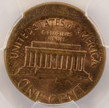 1966 1c Lincoln Cent Struck 10% Off-Center PCGS MS63 Brown