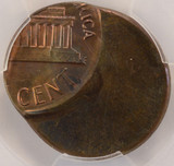 1980 1c Lincoln Cent Struck 60% Off-Center PCGS MS63 RB