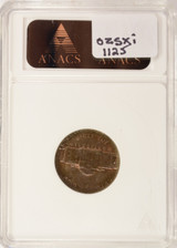 1980-P 5c Jefferson Nickel Struck on Cent Planchet ANACS MS62 RB