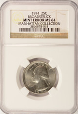 1981-P 25c Washington Quarter Struck 5% Off-Center NGC MS65