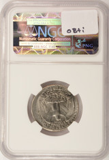 NGC 1980-P 25c Washington Quarter Struck 10% Off-Center MS63