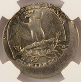 25c Washington Quarter Struck 15% Off-Center NGC MS64