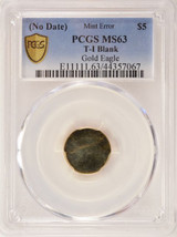 PCGS  $5 (1986-2025) Gold American Eagle Tenth Ounce T-1 Blank MS63