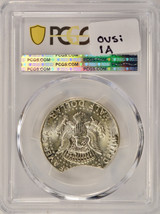 1964 50c Kennedy Half 8% Curved Clip PCGS MS65