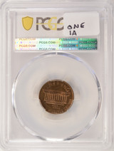 1973-x 1c Lincoln Cent Struck Through Obv/Rev PCGS MS61 RB