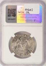 1964 50c Kennedy Half 3% Curved Clip at K-12:30 NGC MS64