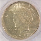 1922-S $1 Peace Dollar Broadstruck PCGS AU58