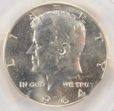 1964 50c Kennedy Half Clipped Planchet at K-4 PCGS MS64