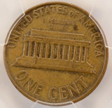 (1959-1982) 1c Lincoln Cent 70% Struck Through Cloth Obverse AU55 Brown