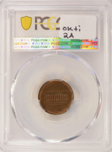 (1982-2008) 1c Lincoln Cent Struck Thru Obv/Rev PCGS AU55