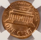 1982 1c Lg Lincoln Cent 10% Partial Blockage at K-12 NGC MS65 RB