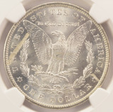 1885-O $1 Morgan Dollar Struck Thru Reverse NGC MS64