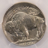 1935 5c Buffalo Nickel Struck 5% Off-Center PCGS MS62
