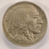 1916-D 5c Buffalo Nickel Struck 5% Off-Center PCGS XF45