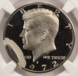 1972-S 50c Proof Kennedy Half Cud Major Die Break NGC PF69 Cameo