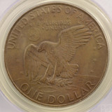 1972-D $1 Ike Dollar Missing Clad Layer Reverse PCGS AU58 Brown