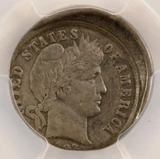 PCGS 10c Barber Dime Struck 12% Off-Center XF40