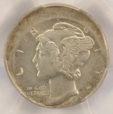 1920 10c Mercury Dime Struck 12% Off-Center PCGS AU Details