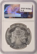 1999 $1 Silver Eagle Partial Collar Strike NGC MS68