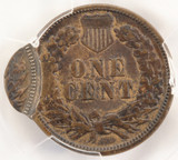 1889 1c Indian Cent Double-Struck, 2nd 90% Off-Center PCGS VF30