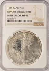 2020-P $1 Silver Eagle Clip at K-11:30 NGC MS-69